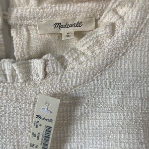 Madewell, new with tags, cream color, short sleeve, cotton